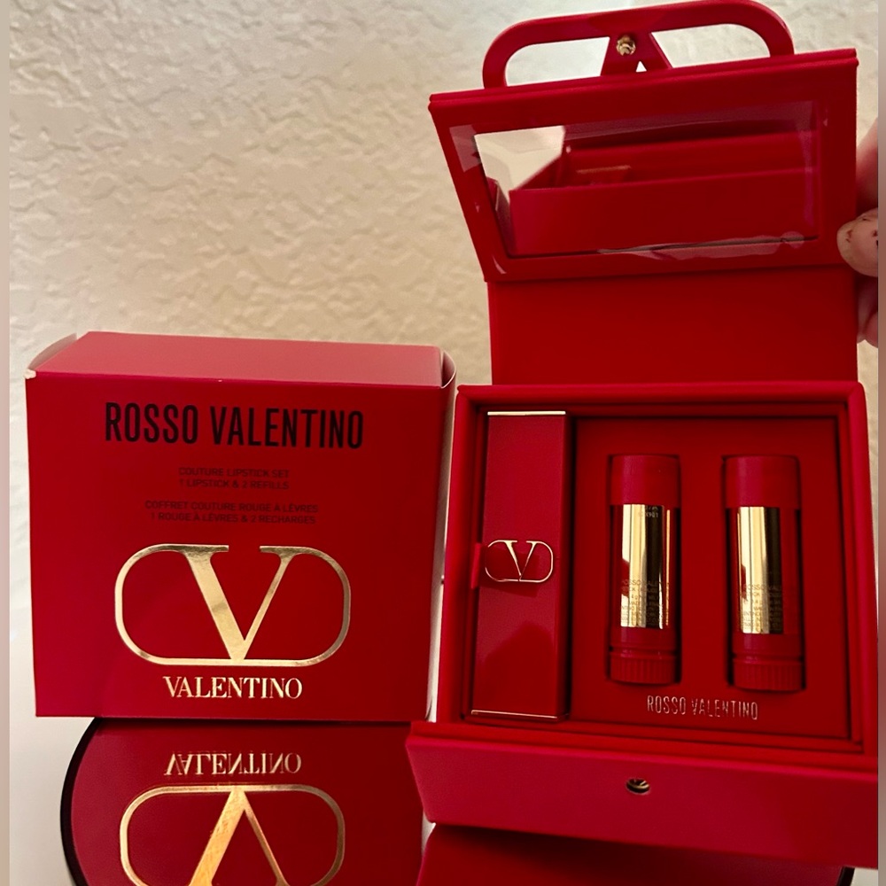 Valentino Rosso Couture Lipstick Set of 3 Refillable Shades